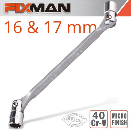 FIXMAN Hinged Socket Wrench 16x17mm